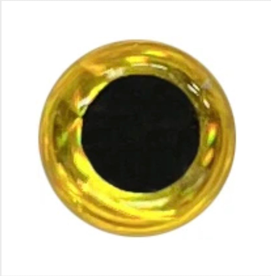 3D holographic Eyes gold