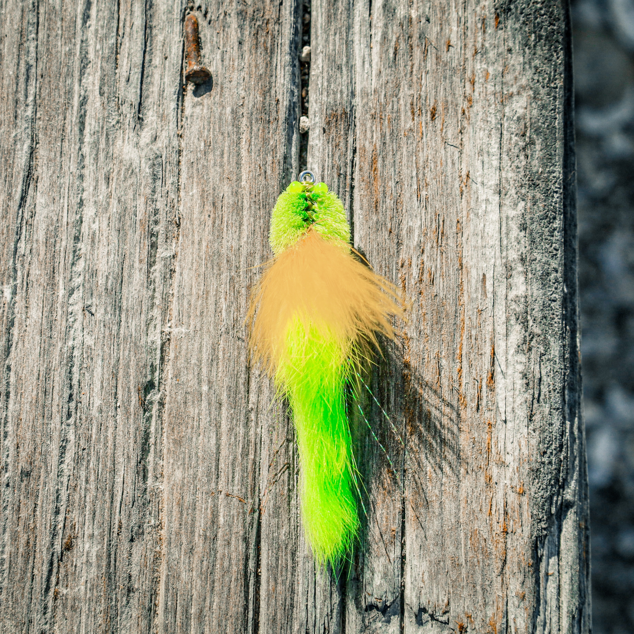CW Tarpon Toad w/ rabbit tail (Yellow + Chart.)