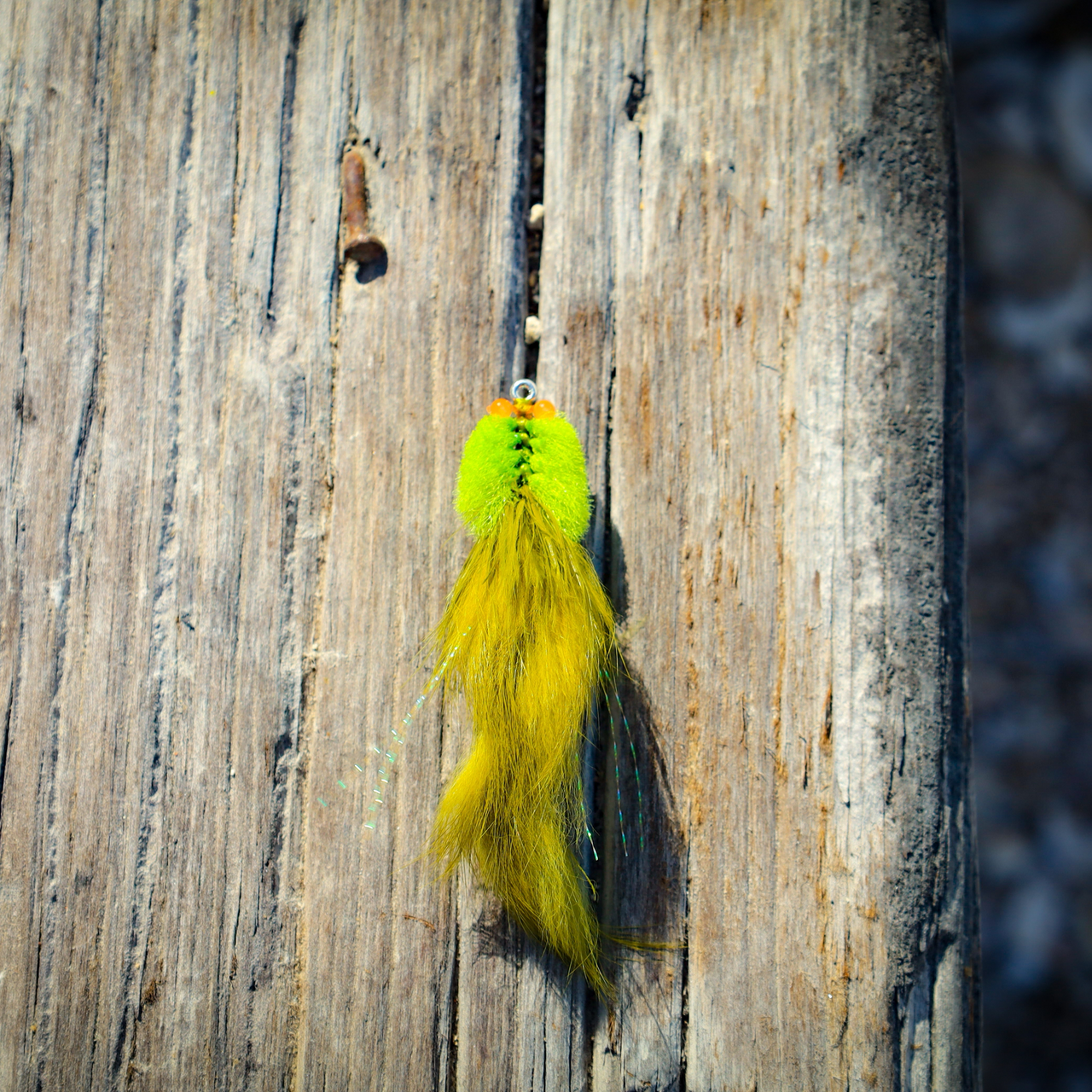 CW Tarpon Toad w/ rabbit tail (Olive)