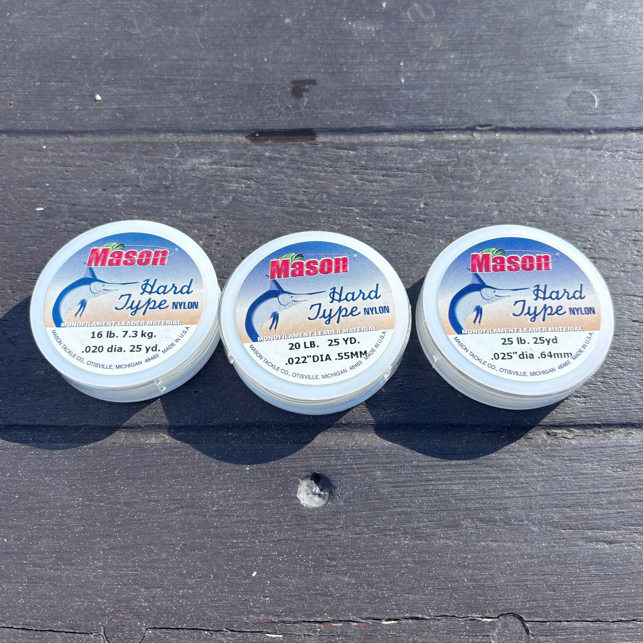 Mason Hard Mono – 25 Yards (16lb / 20lb / 25lb)