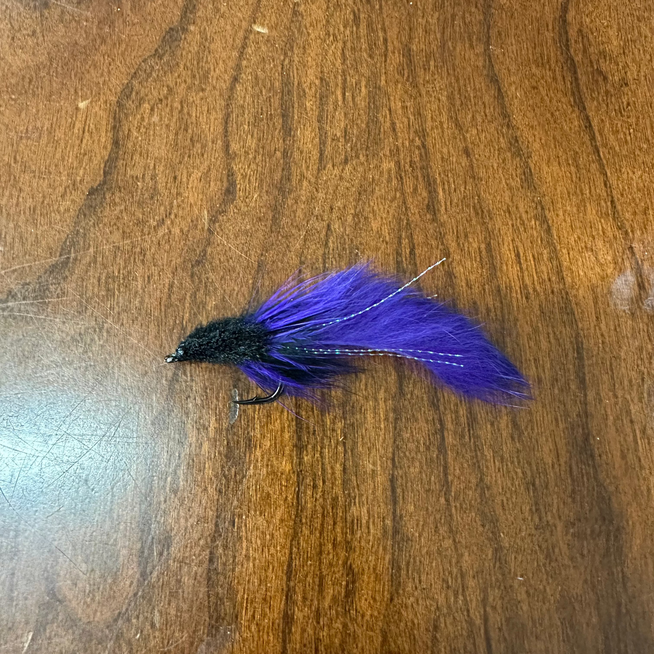 CW Tarpon Toad w/ rabbit tail (Black + Purp.)