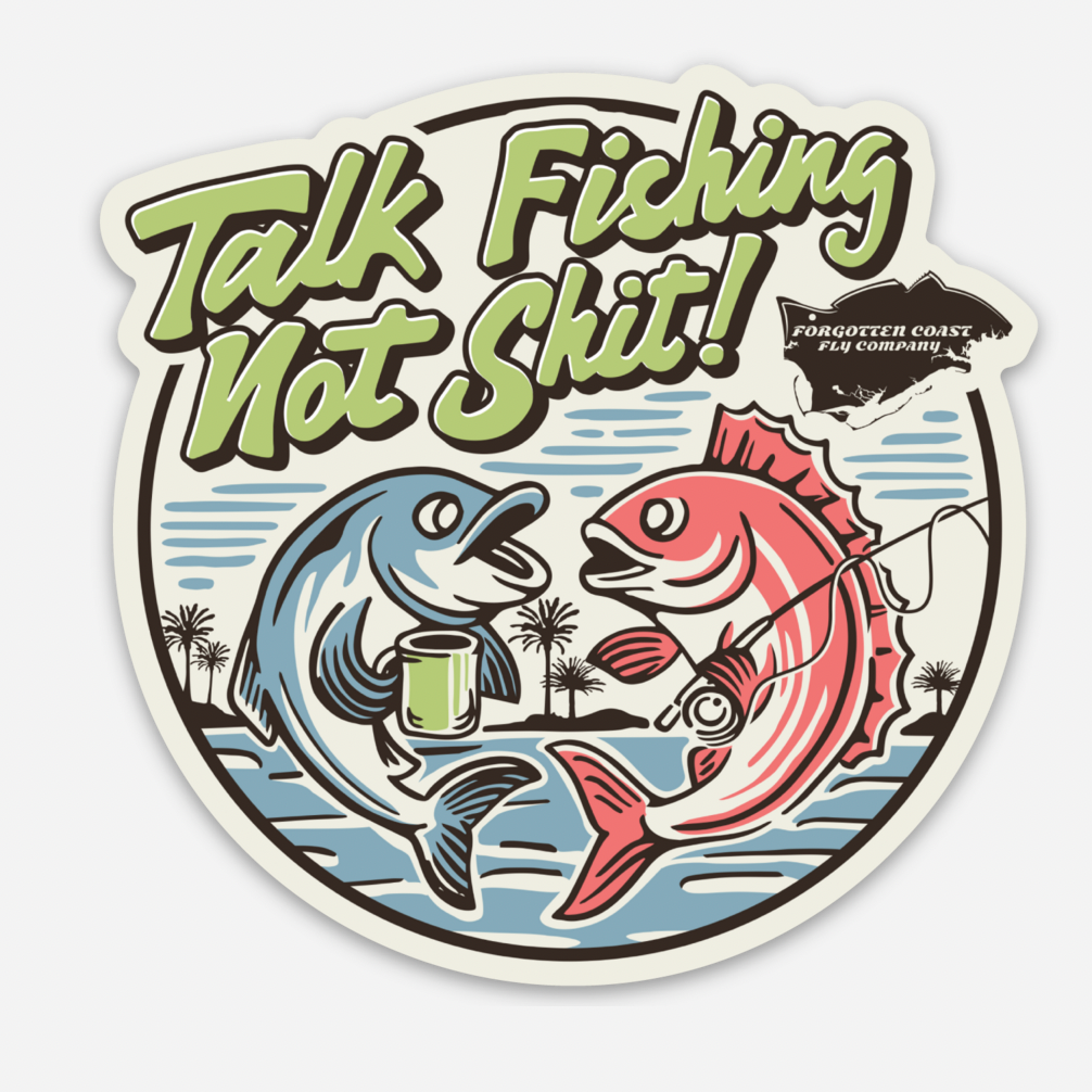 Round Talk Fishing Not Shit Sticker