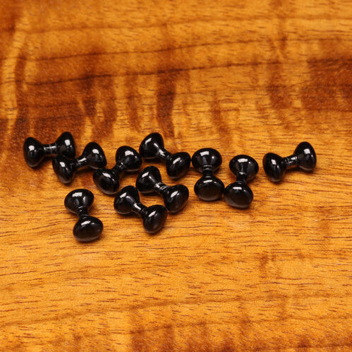 Black Painted Lead Dumbbell Eyes